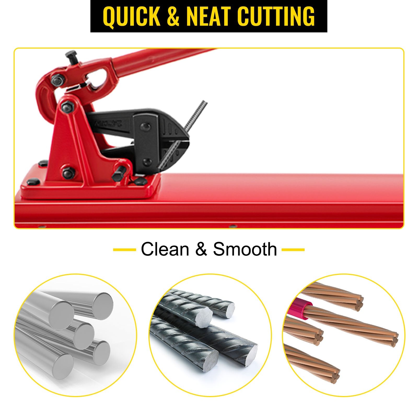 Bench Swager Tool 24\" Wire Rope Swaging Tool With Crimper Cable Bolt Cutter Head Bench Crimper 1/16\"-3/16\" Aluminum/Copper Sleeves Bench Cable Alloy Steel Crimper Swager For1/2\" Wire Rope Fe
