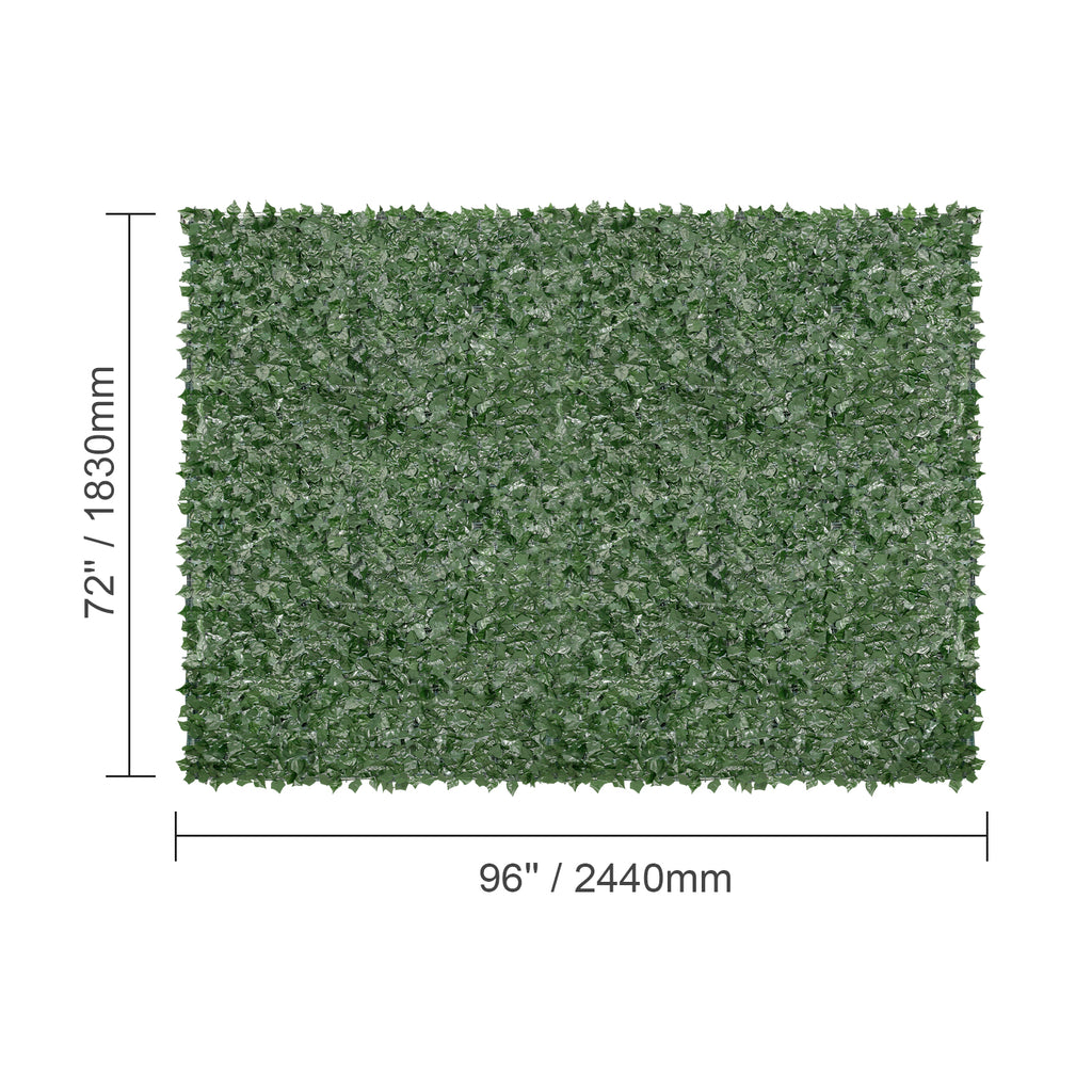 Ivy Privacy Fence, 96 X 72 In Artificial Green Wall Screen, Greenery Ivy Fence With Mesh Cloth Backing And Strengthened Joint, Faux Hedges Vine Leaf Decoration For Outdoor Garden, Yard, Balcony