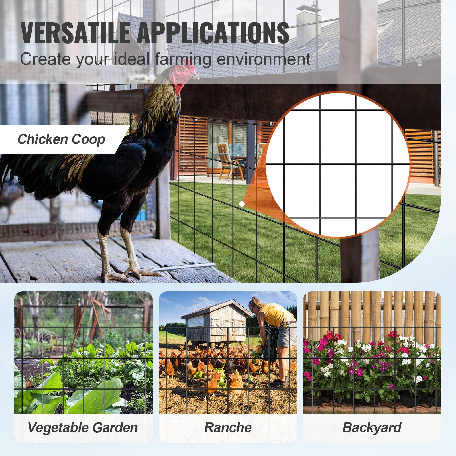 Hardware Cloth, 36'' X 50' Galvanized Wire Mesh Roll, 16 Gauge Chicken Wire Fence Roll, Vinyl Coating Metal Wire Mesh For Chicken Coop Barrier, Rabbit Snake Fences, Poultry Enclosures