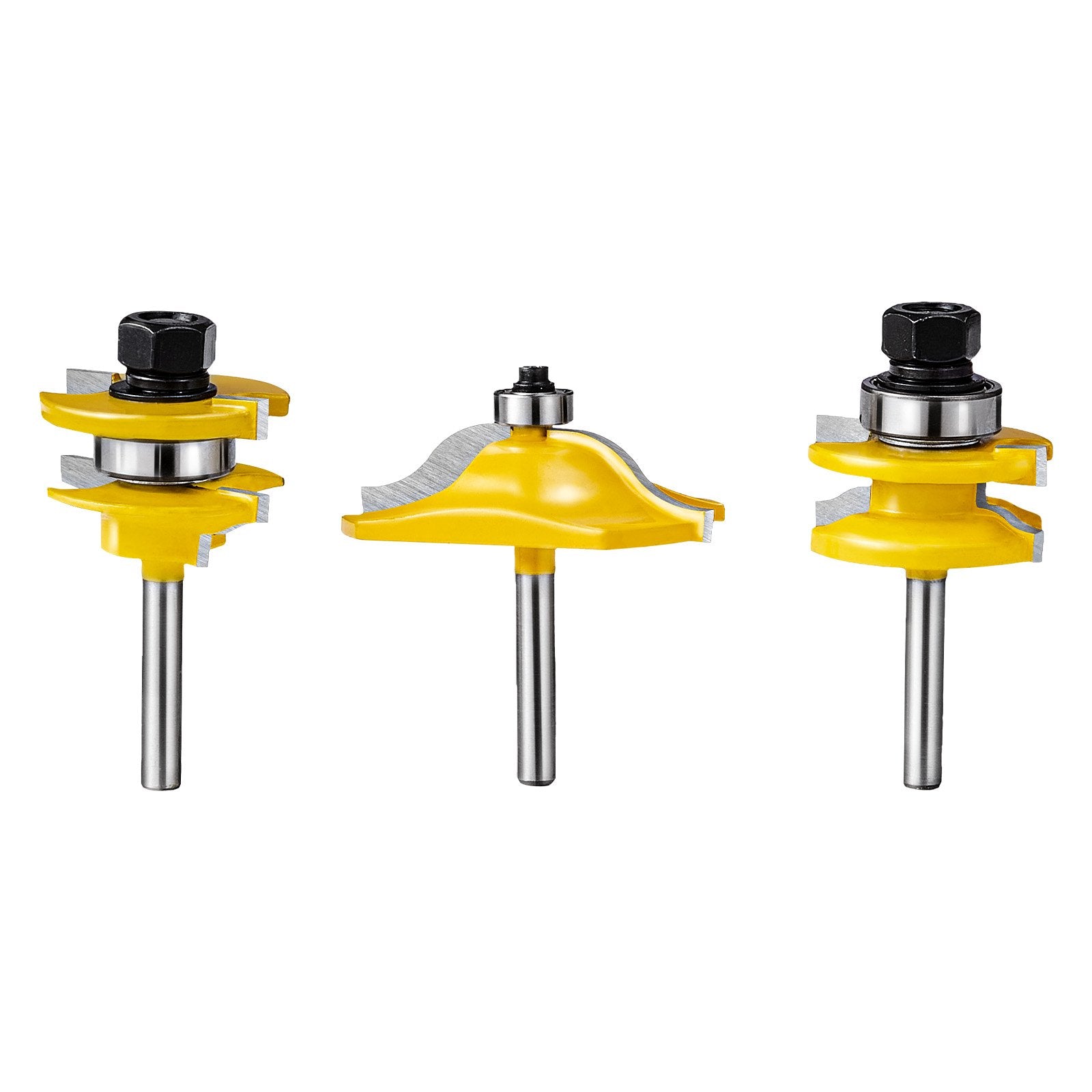 Router Bits Set 3 Pieces Carbide Router Bit  Shank Carrying Case