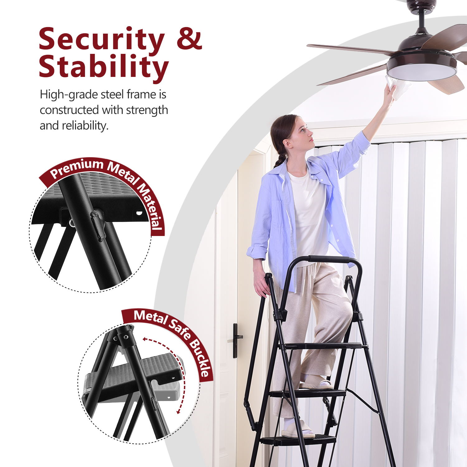 Metal-plastic Folding Stepladder