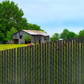 Chain Link Fence Privacy Slats Double-Wall With Wings For 8' High Fence Black