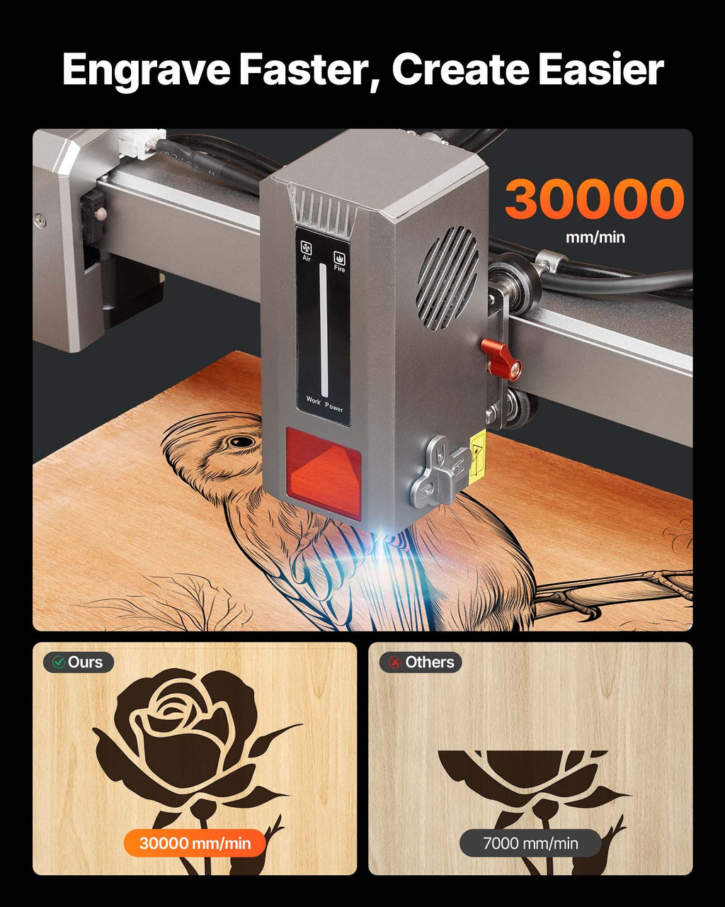 Laser Engraver, 20W, Laser Engraving And Cutting Machine With Enclosure Camera, Laser Cutter, 15.7 X 15.7 In Working Area, 30000 Mm/min, For Wood, Leather, Glass, Paper, Certain Metal, Class 1
