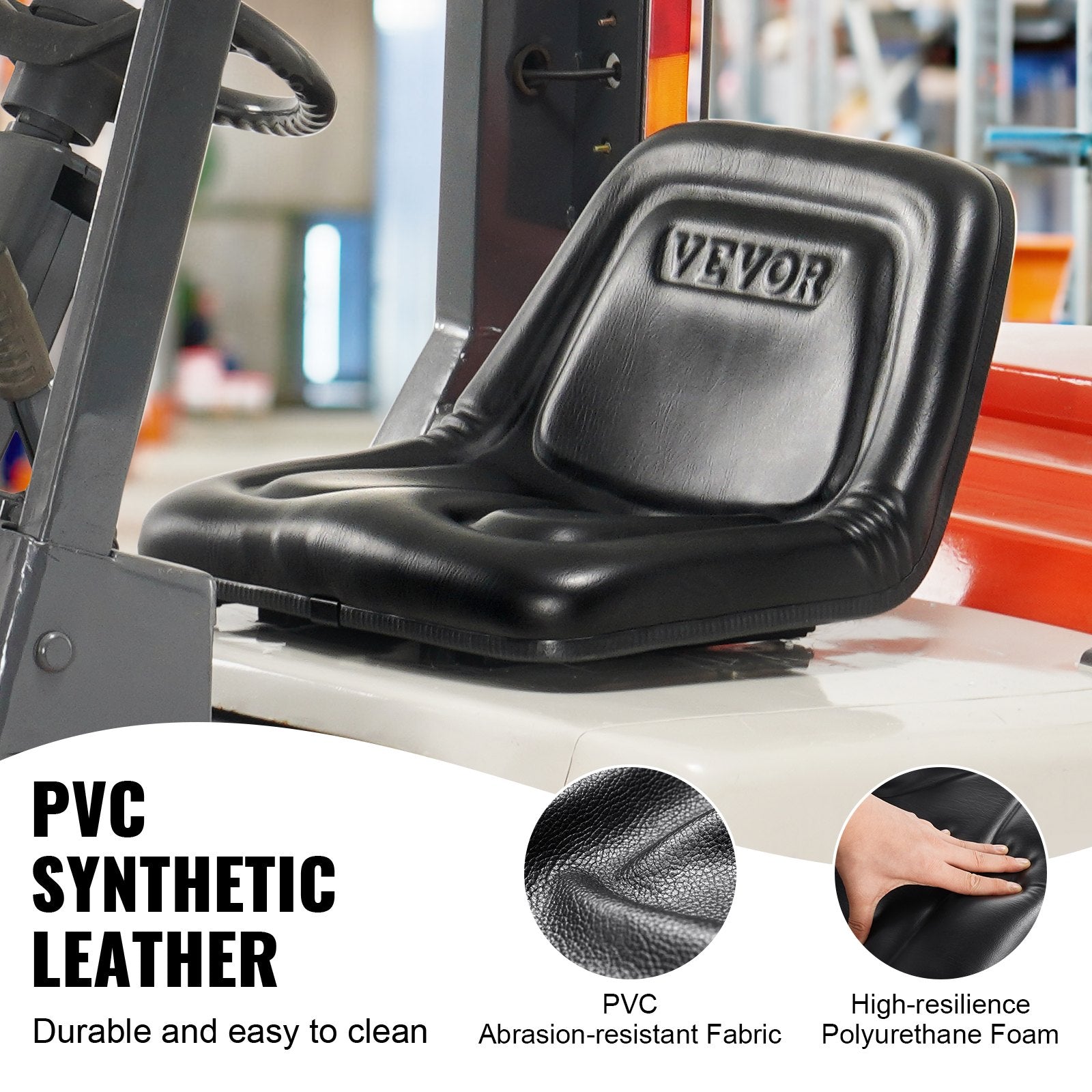Universal Tractor Seat, Lawn Mower Seat With Micro Switch And Drainage Holes, 6.3-11.8 Inch Extended Slot Tractor Seat For Tractor Loader Excavator