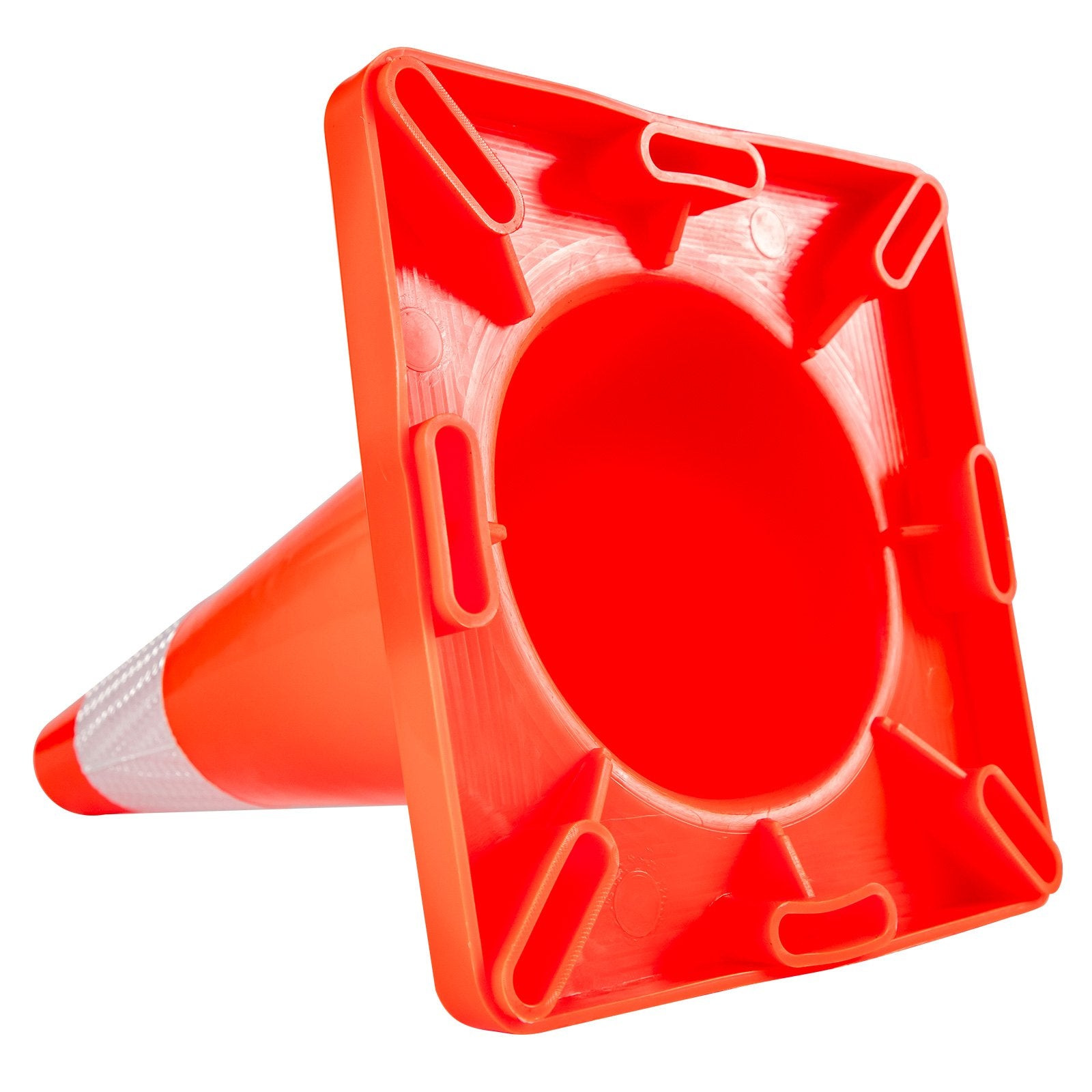 20Pack 18Traffic Cones, Safety Road Parking Cones PVC Base, Orange Traffic Cone With Reflective Collars, Hazard Construction Cones For Home Traffic Parking