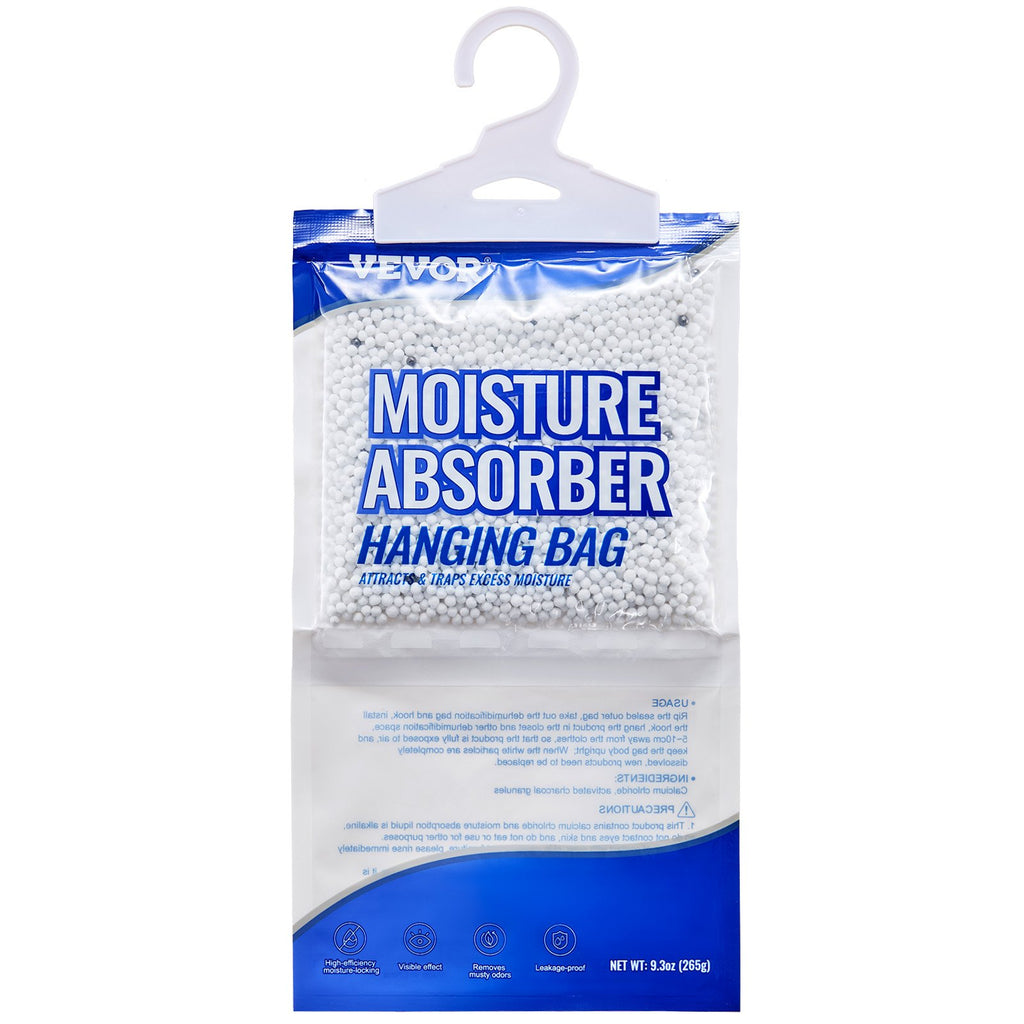 HangingMoisture Absorber, 9.3 Oz Hanging Closet Dehumidifier Bags 10 Packs, Fragrance FreeMoisture Bags In Wardrobes, Bedrooms, Bathrooms