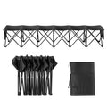 6 Seat Portable Folding Sport Bench Farm Camping Chair With Carry Bag