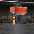 1100 Lbs Electric Chain Hoist 15 FT Lifting Height, 120V Electric Hoist, Single Phase Overhead Crane With G100 Chain, 10 Ft Wired Remote Control For Garage, Shop, Hotel, Home