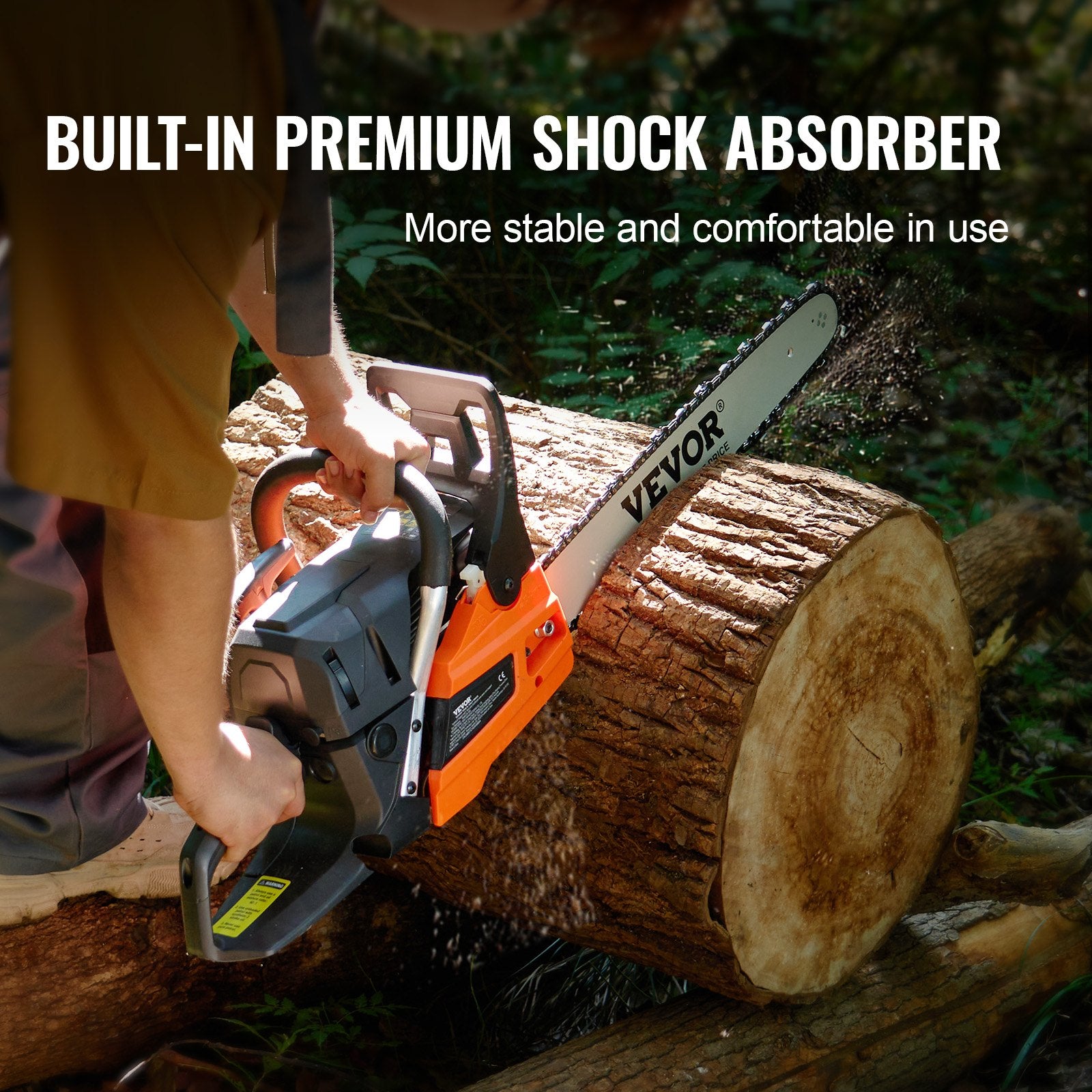 Gas Chainsaw, 52CC 18" 2.55HP, Gasoline Powered Chain Saw, Handheld Cordless Petrol Chainsaws For Tree Wood Branch Cutting, Tree Trimming, Land Clearing, Farm Garden Ranch Forest Cutting Use