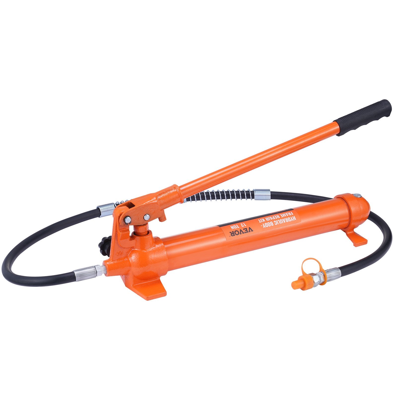 12 Ton Porta Power Kit, Hydraulic Ram With With 4.6 Ft 1.4 M Oil Hose, Portable Hydraulic Jack With Storage Case For Automotive, Garage, Farm, Mechanic