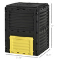 Garden Compost Bin 80 Gallon Outdoor Large Capacity Composter Fast Create Fertile Soil Aerating Box, Easy Assembly, Yellow