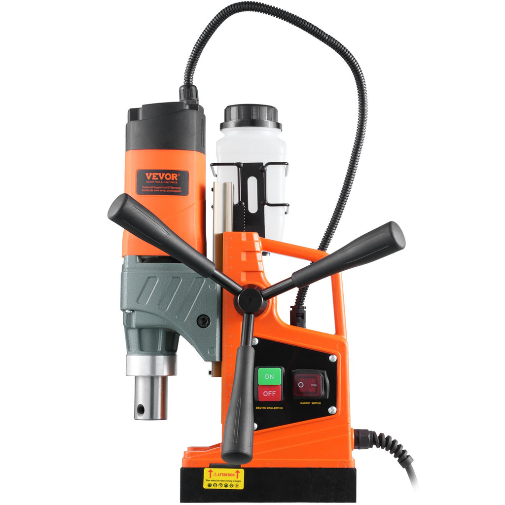 Magnetic Drill, 1450W  Boring Diameter, 12500N 850 RPM Portable Electric Mag Drill Press, Drilling Machine For Any Surface Home Improvement Industry Railway