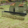 Tow Behind Landscape Rake, 72' Tow Dethatcher With 32 Steel Tines, Lawn Dethatcher Rake Attaches To Category 1, 3 Point Hitch For Tractor, For Leaves, Pine Needles, Straw, And Grass