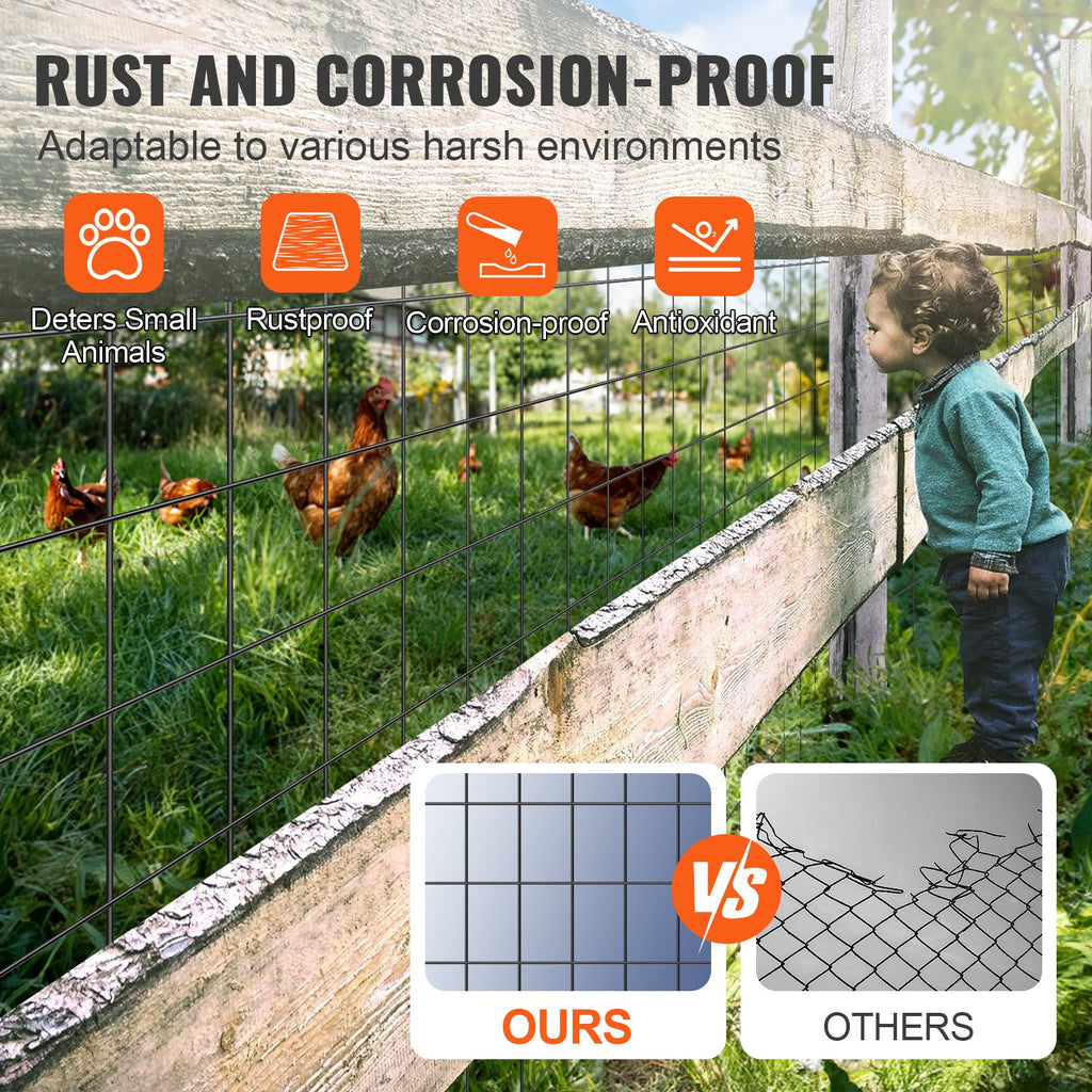 Hardware Cloth, 36'' X 50' Galvanized Wire Mesh Roll, 16 Gauge Chicken Wire Fence Roll, Vinyl Coating Metal Wire Mesh For Chicken Coop Barrier, Rabbit Snake Fences, Poultry Enclosures