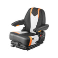 Universal Forklift Seat, Tractor Suspension Seat With Adjustable Back, Armrest & Safety Belt, Secure Fold Down Tractor Seat With Micro Switch, Lawnmower Seat For Skid Loader Bulldozer