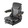 Universal Forklift Seat, Tractor Suspension Seat With Adjustable Back, Armrest, Headrest & Safety Belt, Secure Fold Down Tractor Seat With Micro Switch, Lawnmower Seat For Skid Loader Bulldozer