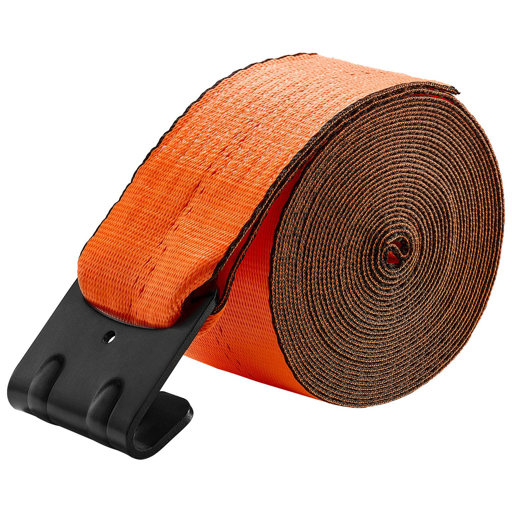 Winch Straps Truck Straps 4 In X 30 Ft With Flat Hook For Towing 10 Pack