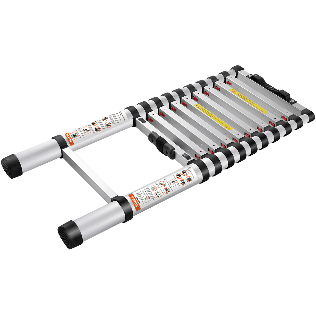 Telescoping Ladder Aluminum Extension Step 10.5 Ft Multi-purpose Portable