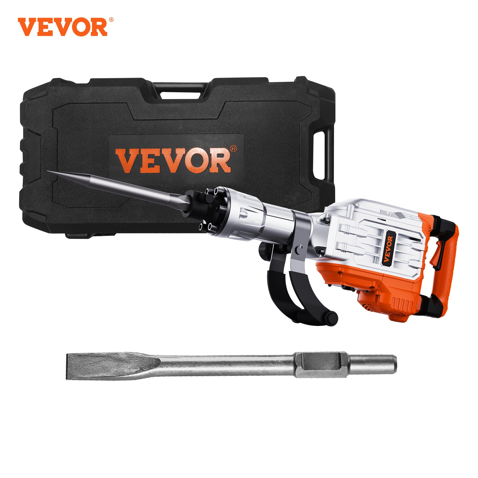 Demolition Jack Hammer Concrete Breaker 3500W Electric Hammer 2 Chisel Bits