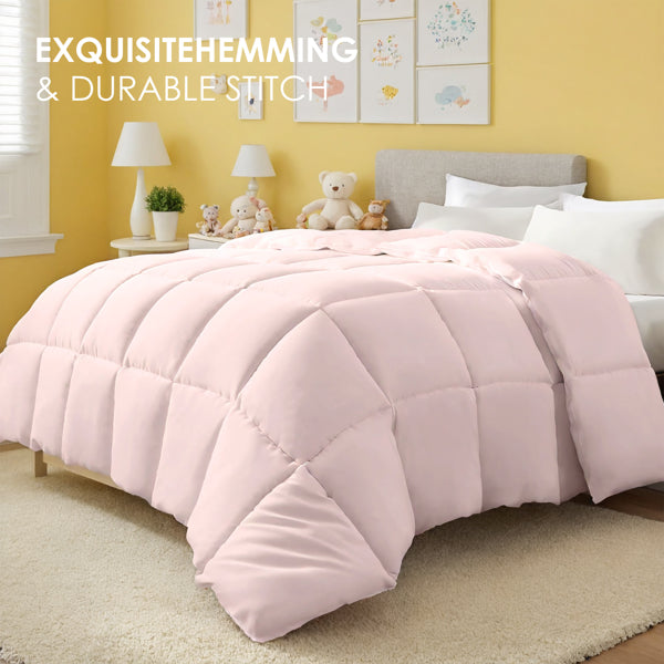 White Plump Duvet, Extra Large Checkered Quilting Luxury Hotel-grade For Bedrooms And Guesthouses. Ultra-soft Thickened Warmth, All-season Use. Simple Bohemian Style. Perfect Christmas Gift.