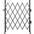 Single Folding Security Gate, 5.1'H X 5.9'W Folding Door Gate, Steel Accordion Security Gate, Flexible Expanding Security Gate, Rolling Barricade Gate, Scissor Gate Door With