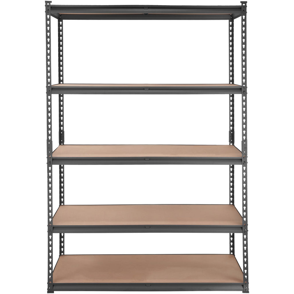 Storage Shelving Unit, 5-Tier Adjustable, 2000 Lbs Capacity, Heavy Duty Garage Shelves Metal Organizer Utility Rack, Black, For Kitchen Pantry Basement Bathroom Laundry