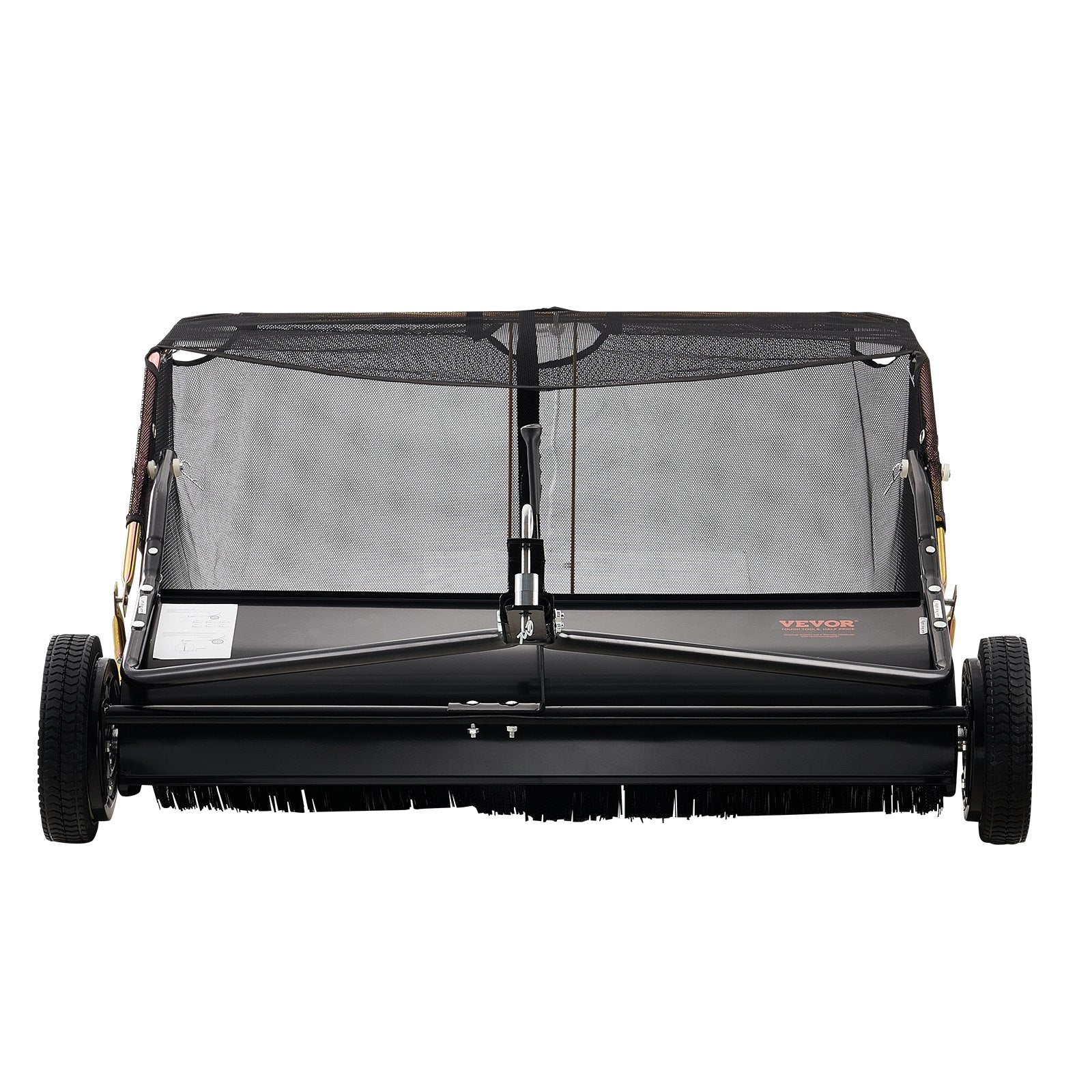 Tow-Behind Lawn Sweeper 42-inch Leaf Yard Collector 12 Cu.ft. Adjustable