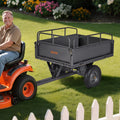 Steel Dump Cart 10 Cu. Ft 500LB For ATV/UTV Trailer Tow Behind Heavy Duty
