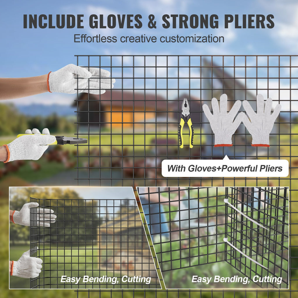 Hardware Cloth, 36'' X 50' Galvanized Wire Mesh Roll, 19 Gauge Chicken Wire Fence Roll, Vinyl Coating Metal Wire Mesh For Chicken Coop Barrier, Rabbit Snake Fences, Poultry Enclosures