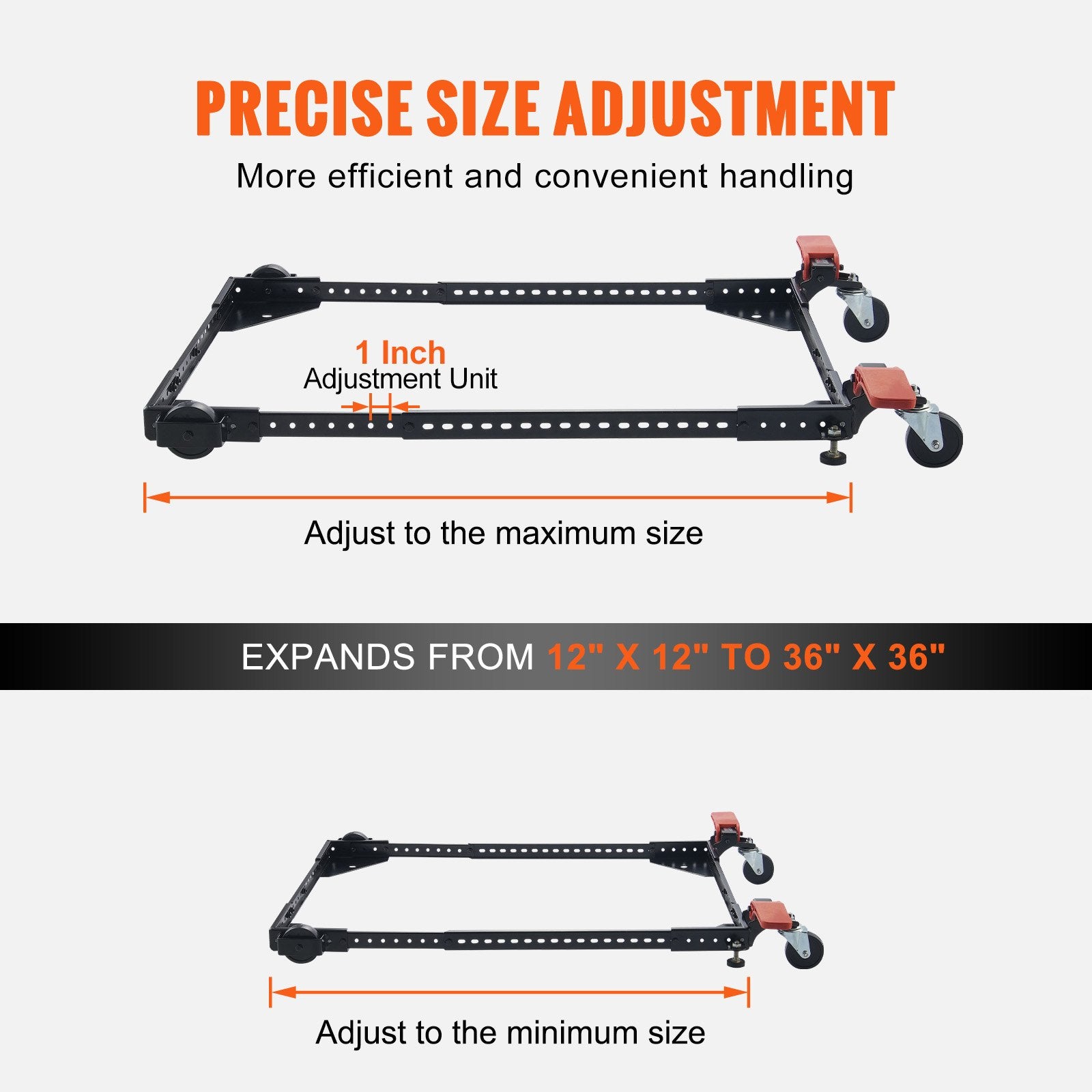 Mobile Base Heavy Duty Universal Stand 500 Lbs Capacity For Tools Machines