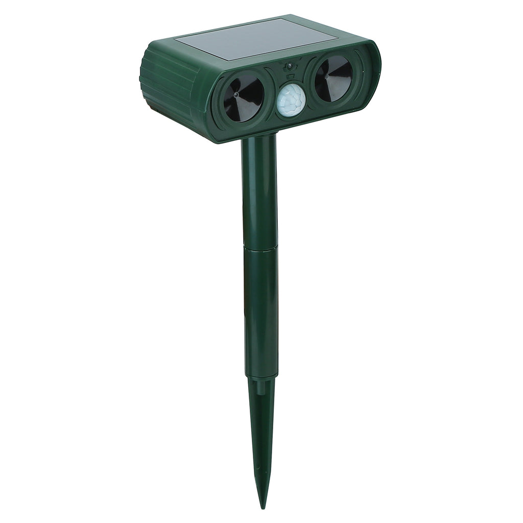 1Pc Ultrasonic Animal Repeller Solar Powered Motion Sensor Repellent IPX4 Waterproof Outdoor For Summer Spring Farm Garden Yard Repelling Deer Raccoon Cat Dog Rabbit Squirrel Bird