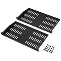 2PCS 1U Server Rack Shelf Depth Vented Rack Mount Shelf Tray