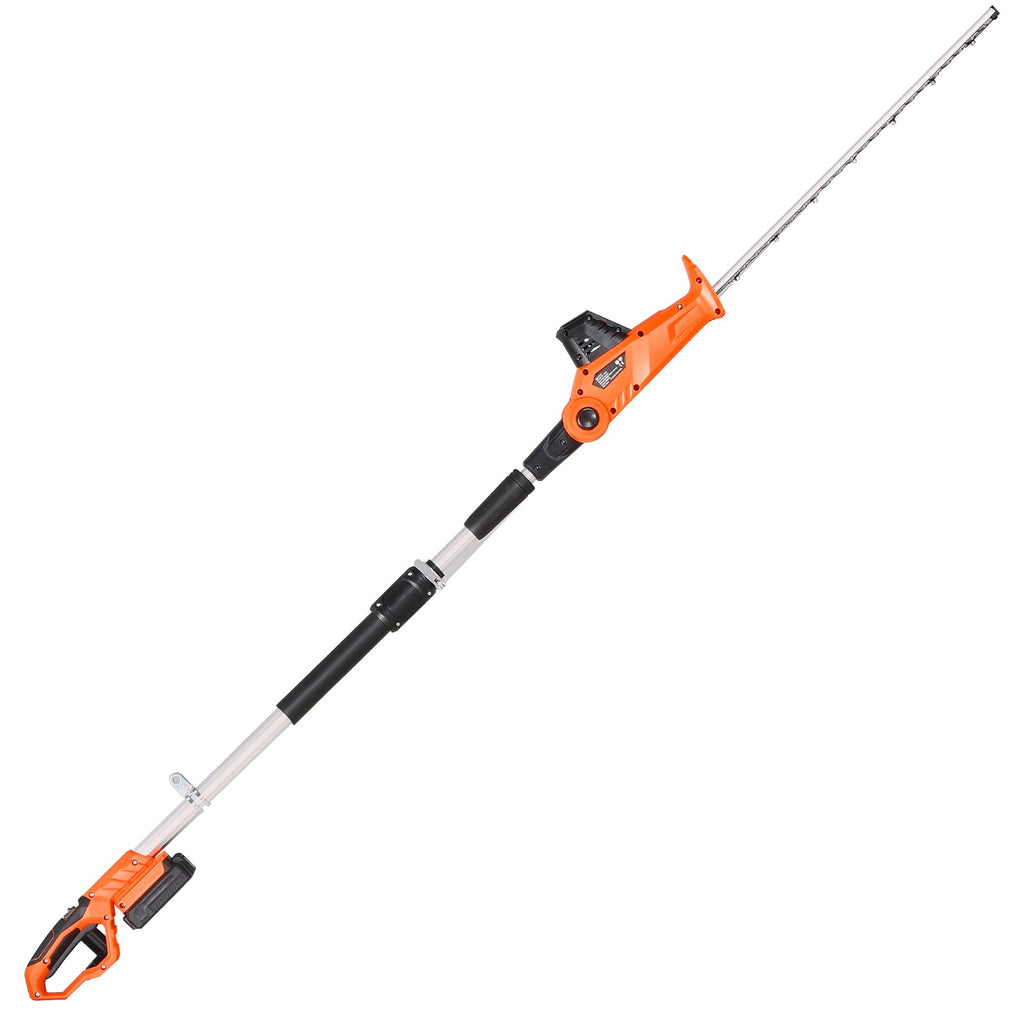 Cordless Electric Hedge Trimmer 20V 1200RMP With 20in Blade Extendable Trimmer