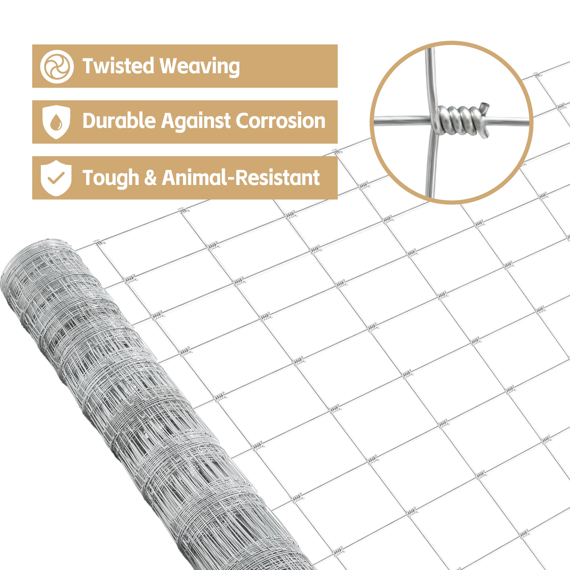 4x164 Ft Advanced Weave Farm Enclosures Long-Lasting And Secure Galvanized Farm Fence