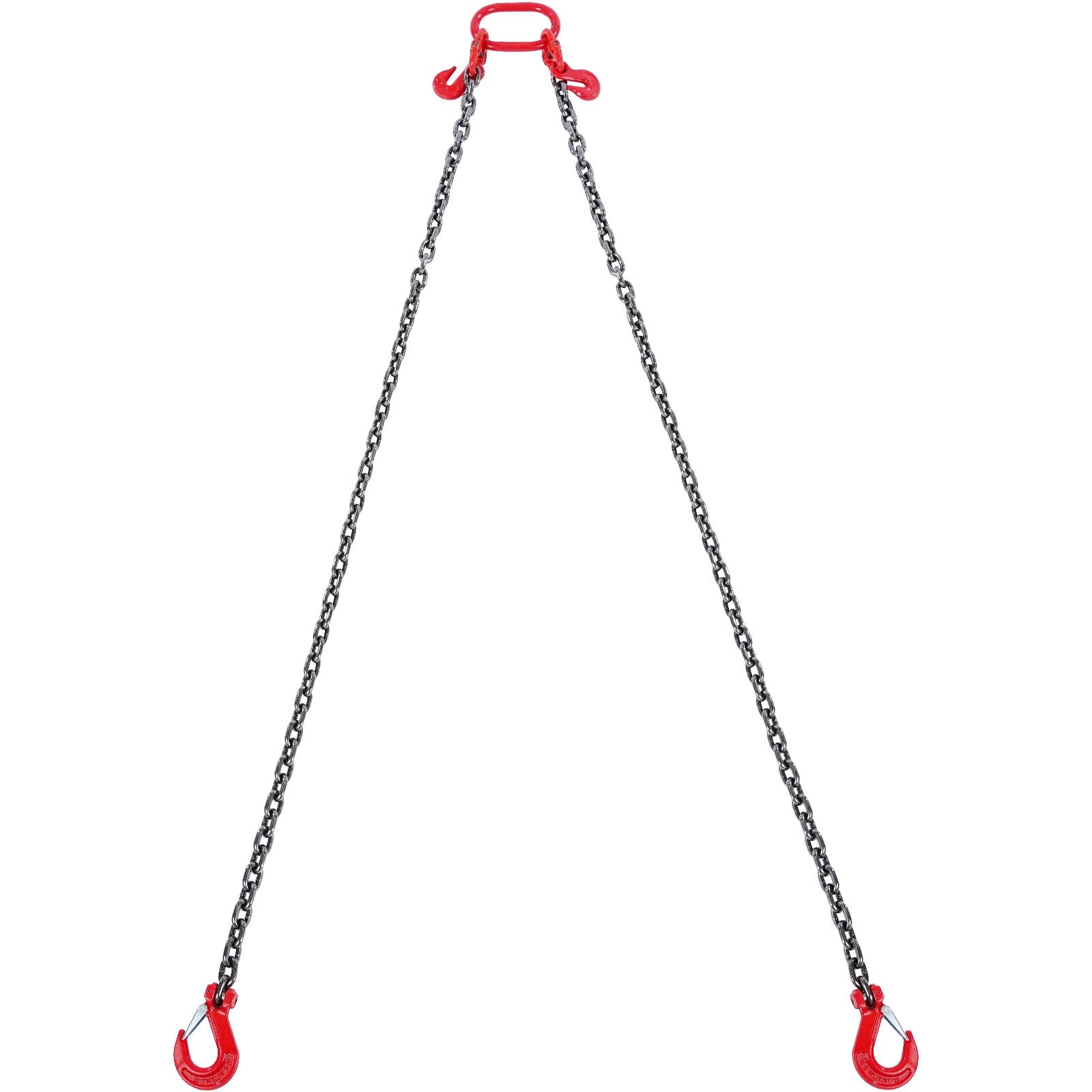 3/8' X 6' Chain Sling 2 Legs G80 Lifting Chain With Grab Hooks 11000 Lbs
