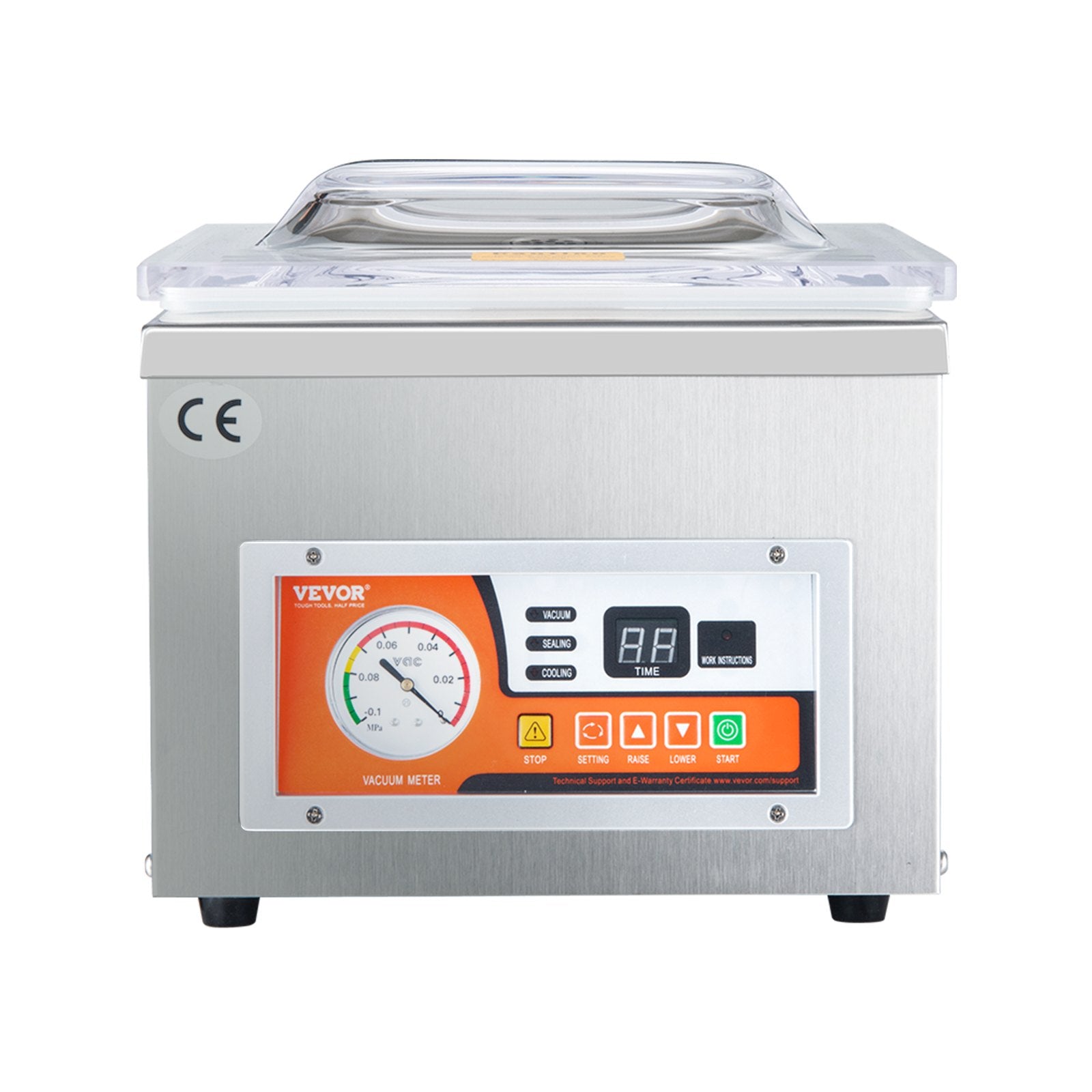 Chamber Vacuum Sealer, DZ-260A  Excellent Sealing Effect With Automatic Control, 110V Kitchen Packaging Machine For Meats, Fruit Saver, Home, Commercial Using