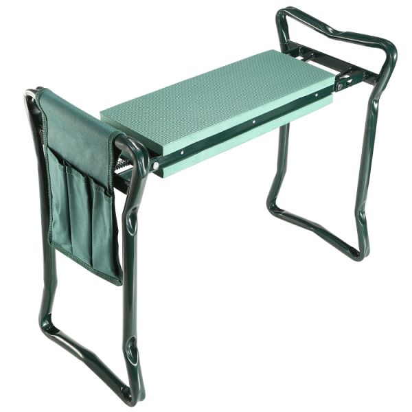 Foldable Farm Kneeler Seat With Kneeling Soft Cushion Pad Tools Pouch Portable Gardener