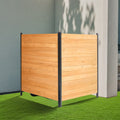Wooden Privacy Fence 2 Panels Solid Air Conditioner Fence 38' W X 42' L