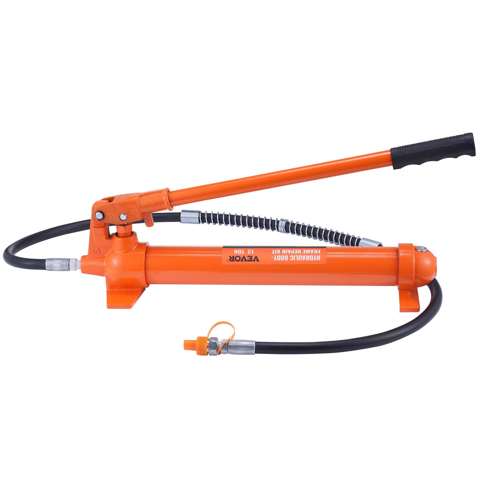 12 Ton Porta Power Kit, Hydraulic Ram With With 4.6 Ft 1.4 M Oil Hose, Portable Hydraulic Jack With Storage Case For Automotive, Garage, Farm, Mechanic