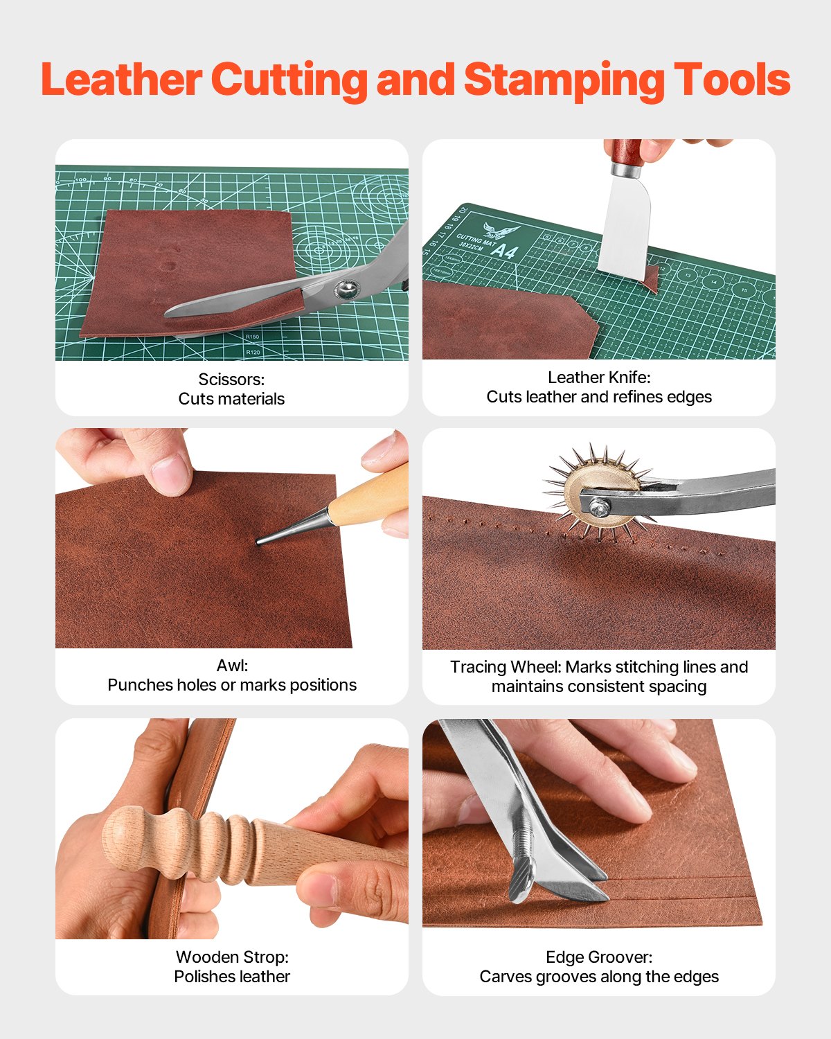 Leather Working Tools Kit, 72 PCS Leather Craft Tools With Portable Leather Storage Bag, Engraving Punching Sewing Stamping Sanding Tools, Ideal For Beginners DIY Enthusiasts And Professionals