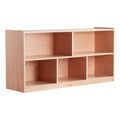 Cubby Mobile Tray Storage Cabinet, 5-Compartment Cubby Storage Shelf, Cubby Storage Cabinet 2-shelf, Classroom Cubbies, Classroom Furniture For Home, Daycare And Preschool, Natural