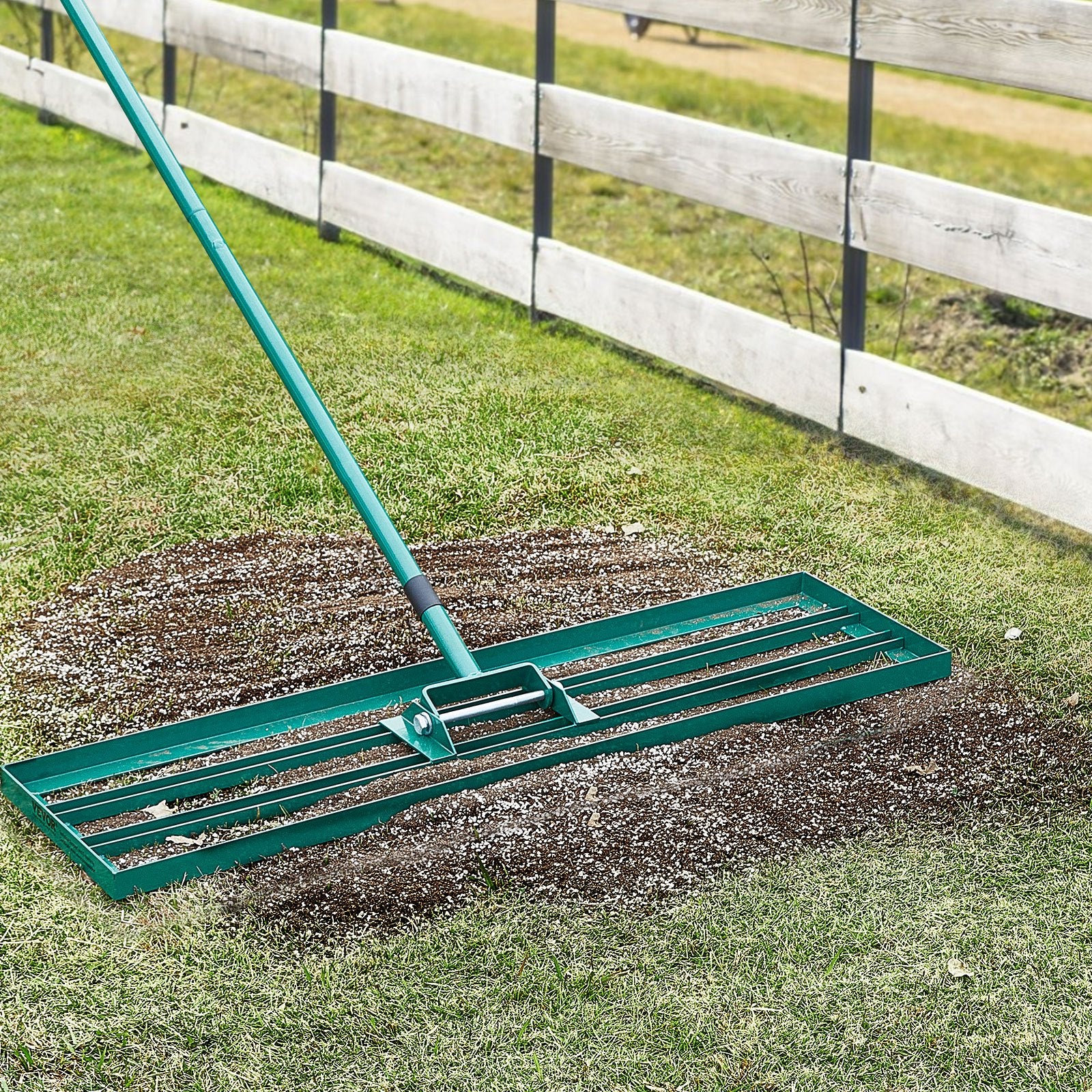 Lawn Leveling Rake, Level Lawn Tool, Heavy-duty Lawn Leveler With Steel Extended Handle, Yard Leveling Rake Suit For Garden, Golf Lawn, Farm