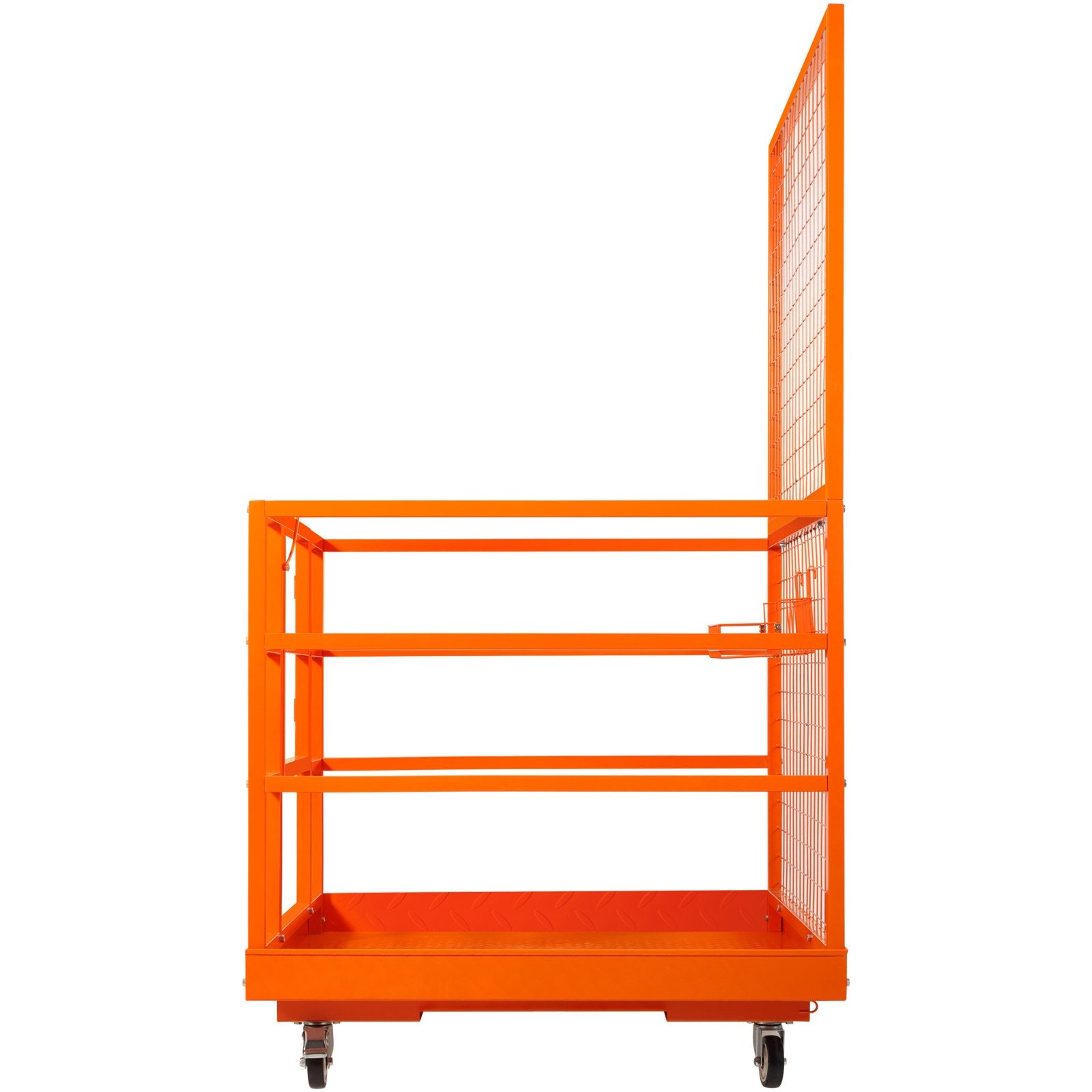 Forklift Safety Cage Work Platform 43X45in 1400lbs W  Wheels For Aerial