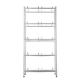 5-Tier Water Jug Holder Double Row Water Jug Rack 10 Bottles Silver Gray