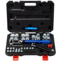 Hydraulic Flaring Tool Kit,  Double Flaring Tool, Brake Repair Brake Flaring Tools , Brake Flare Tool With Tube Cutter And Deburrer, 32 PCS Tube Flaring Tools For Copper Lines