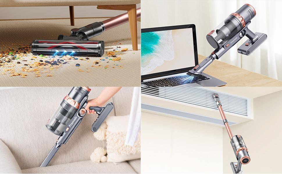 45KPa Strong Suction Power Wireless LED Touch Display 60 Minutes Of Battery Life Home Lightweight Handheld Pet Hair Vacuum Cleaner