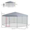 17.1 Ft X 15.7 Ft Chicken Run For 19-25 Chickens With Cover