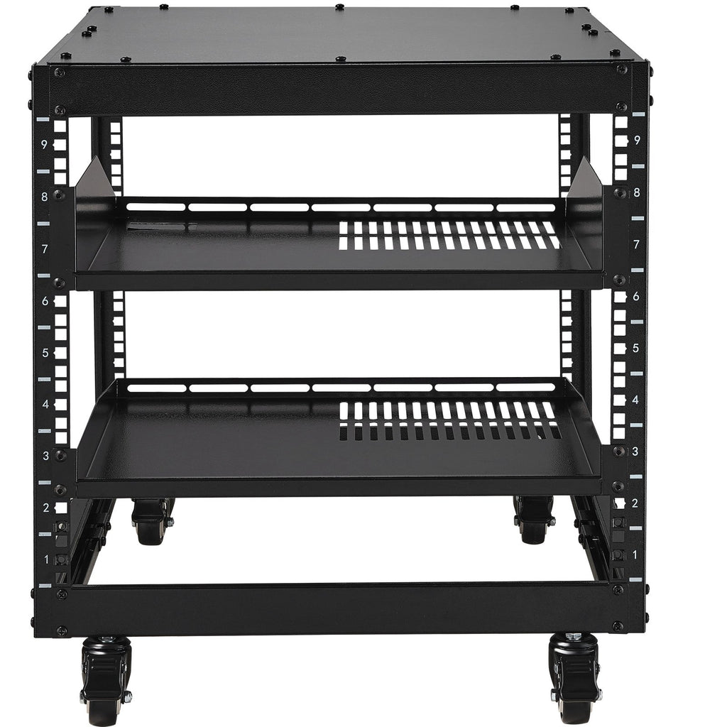 9U 4 Post Open Frame Server Rack Network Enclosure Adjustable