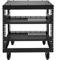 9U 4 Post Open Frame Server Rack Network Enclosure Adjustable