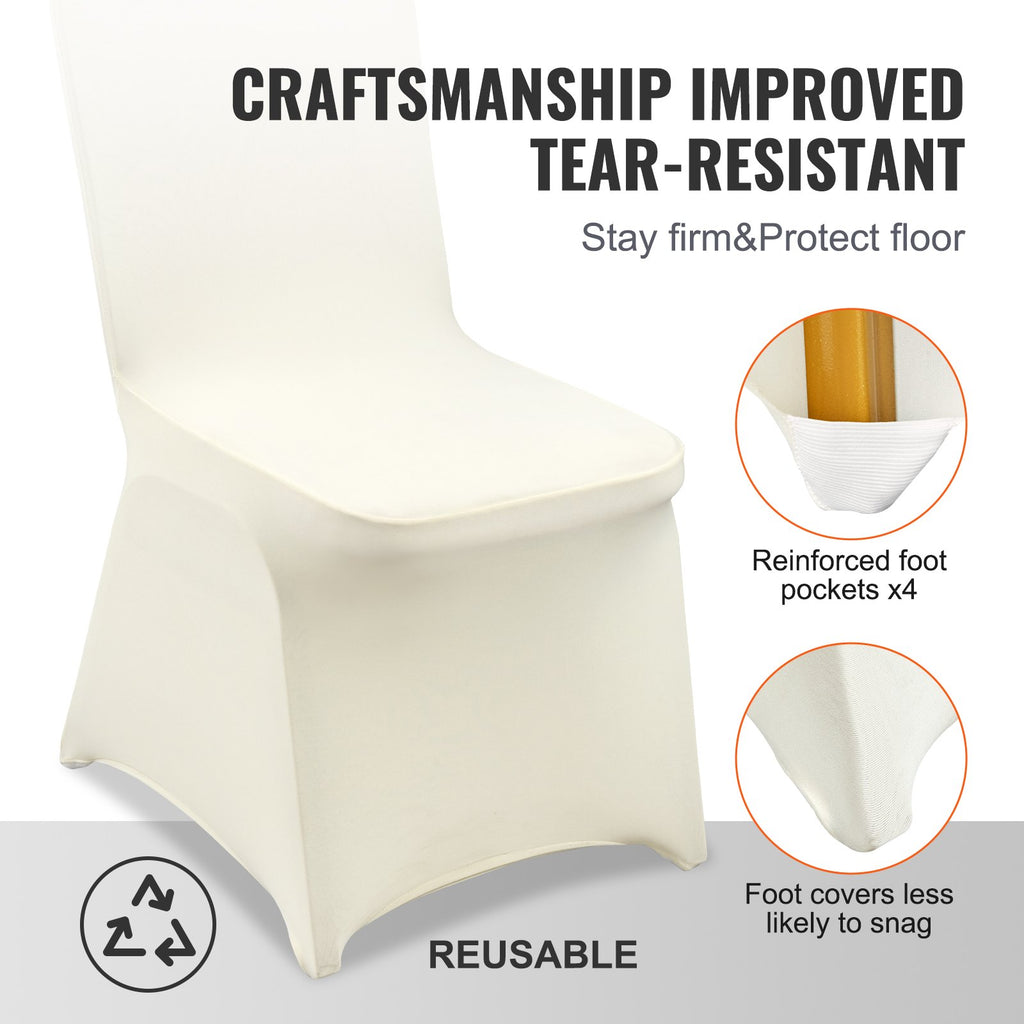 Stretch Spandex Folding Chair Covers, Universal Fitted Chair Cover, Removable Washable Protective Slipcovers, For Wedding, Holiday, Banquet, Party, Celebration, Dining